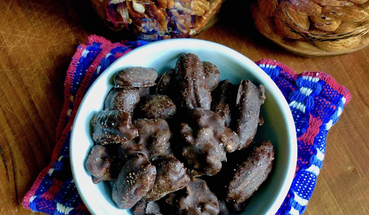Dark Chocolate Covered Walnuts, Pecans, and Almonds